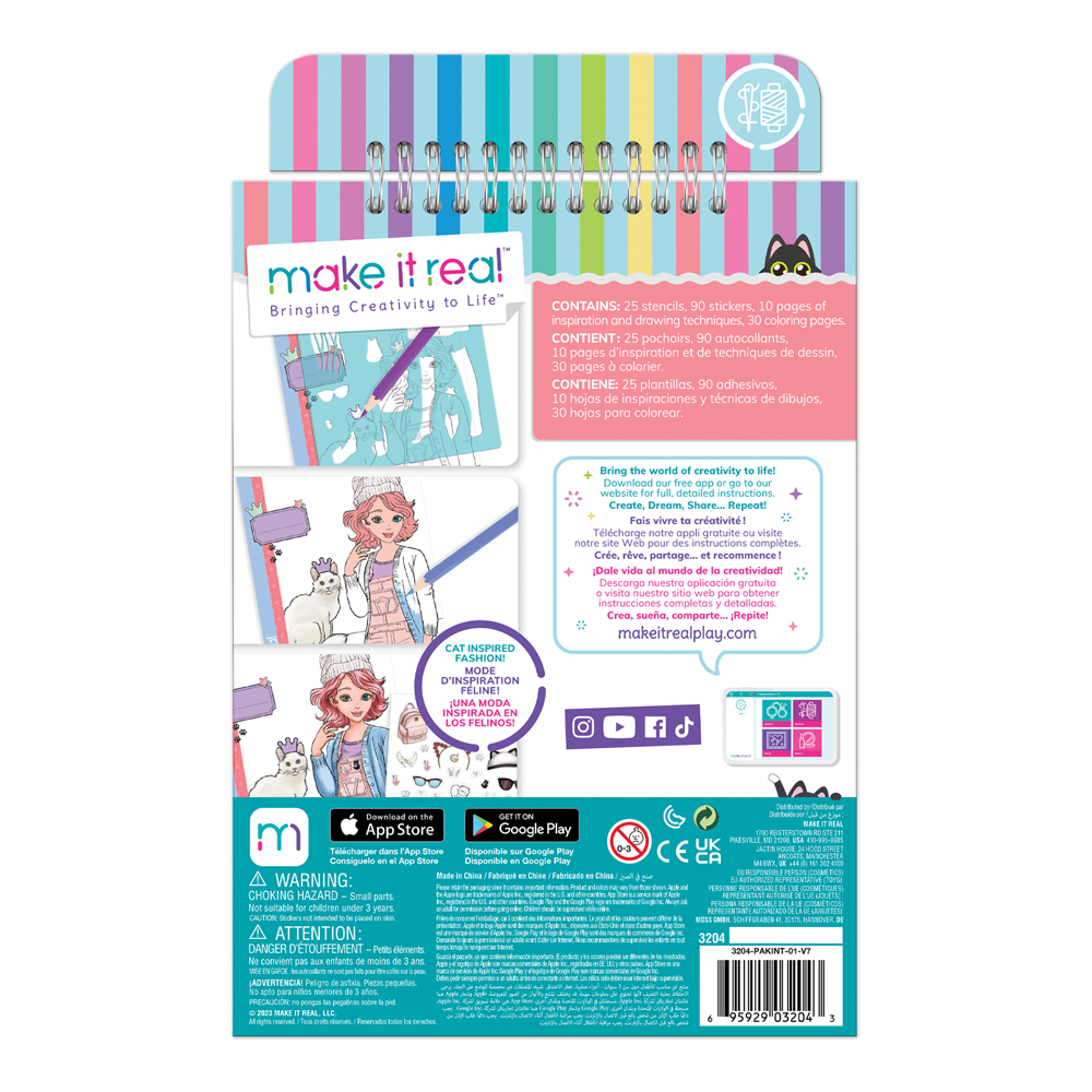 Make it Real - Pretty Kitty Fashion Design Sketchbook Kit