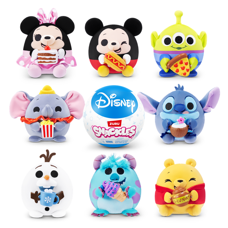 Zuru - Snackles Disney Plush Character With Snack Accessory - 5-Inch - Style May Vary - 1 Pc