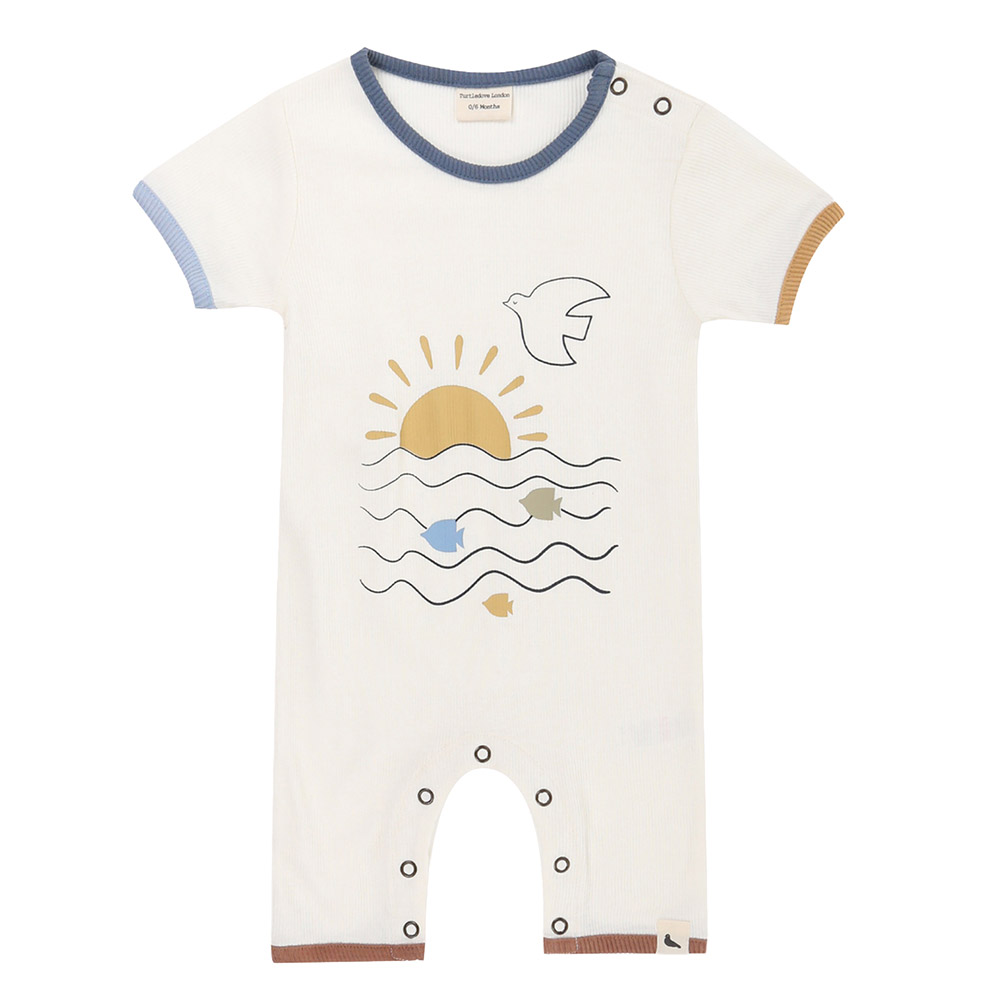 تيرتل دوف لندن - أفرول بطبعة الطبيعة للأطفال - أبيض