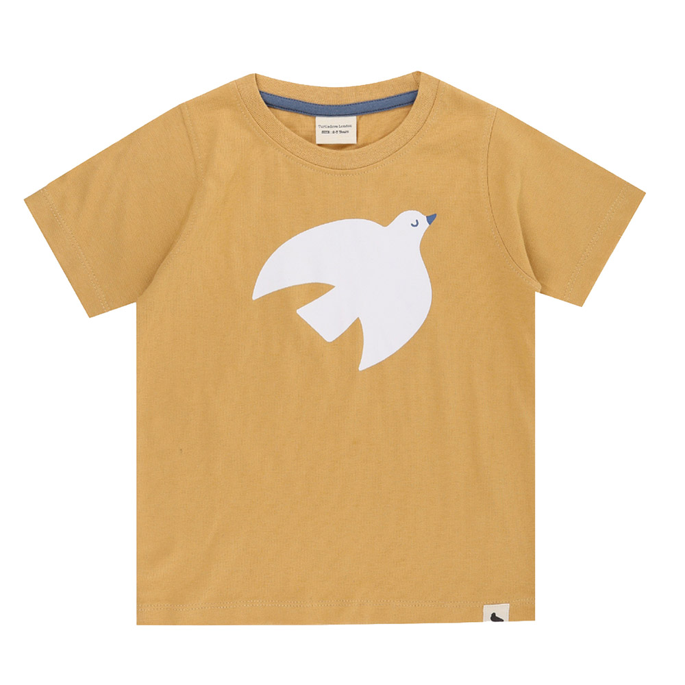 تيرتل دوف لندن - تي شيرت للأطفال - طائر - أصفر