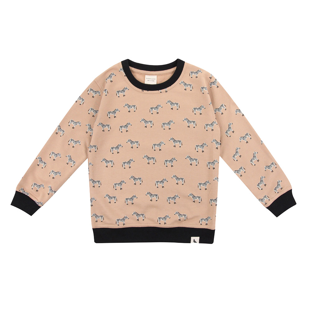 Turtledove London - Kids Zebra Printed Sweatshirt - Beige