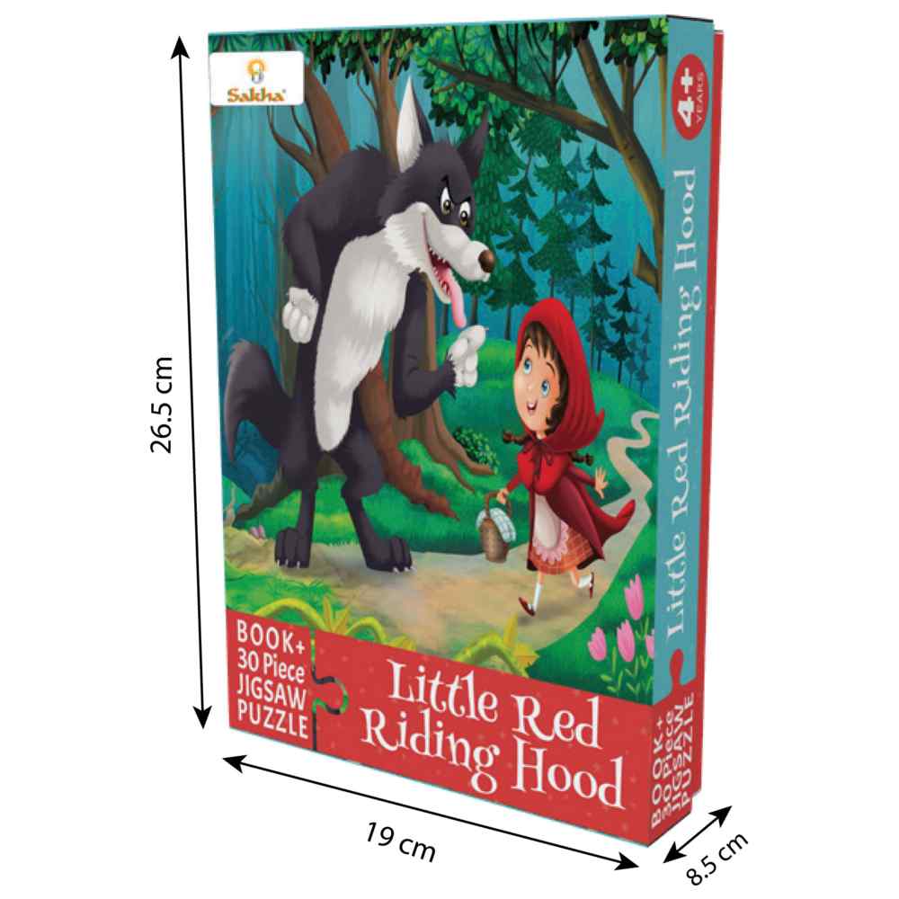 Book With Jigsaw Puzzle Set - Little Red Riding Hood - 30 Pcs