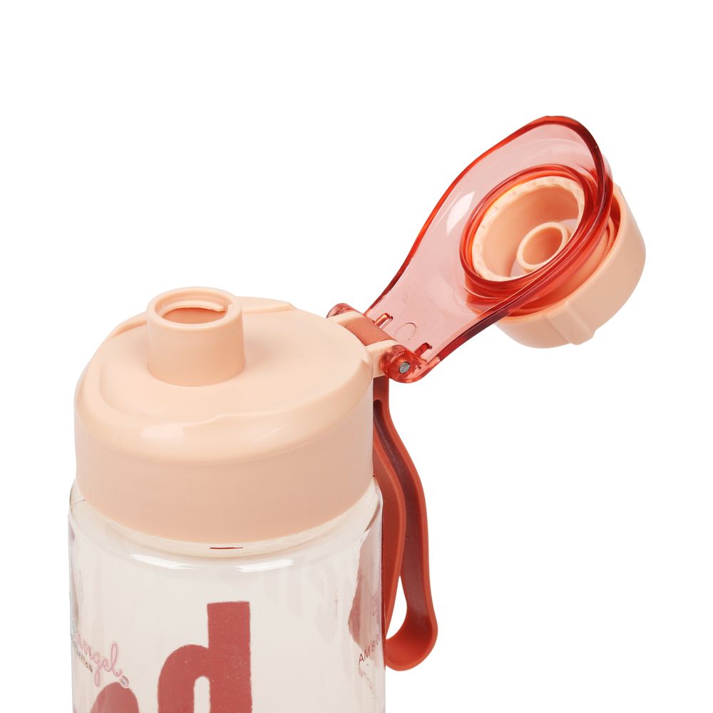 Little Angel - Kids Water Bottle 600ml with Flip Lid Drinking Bottle - Pink