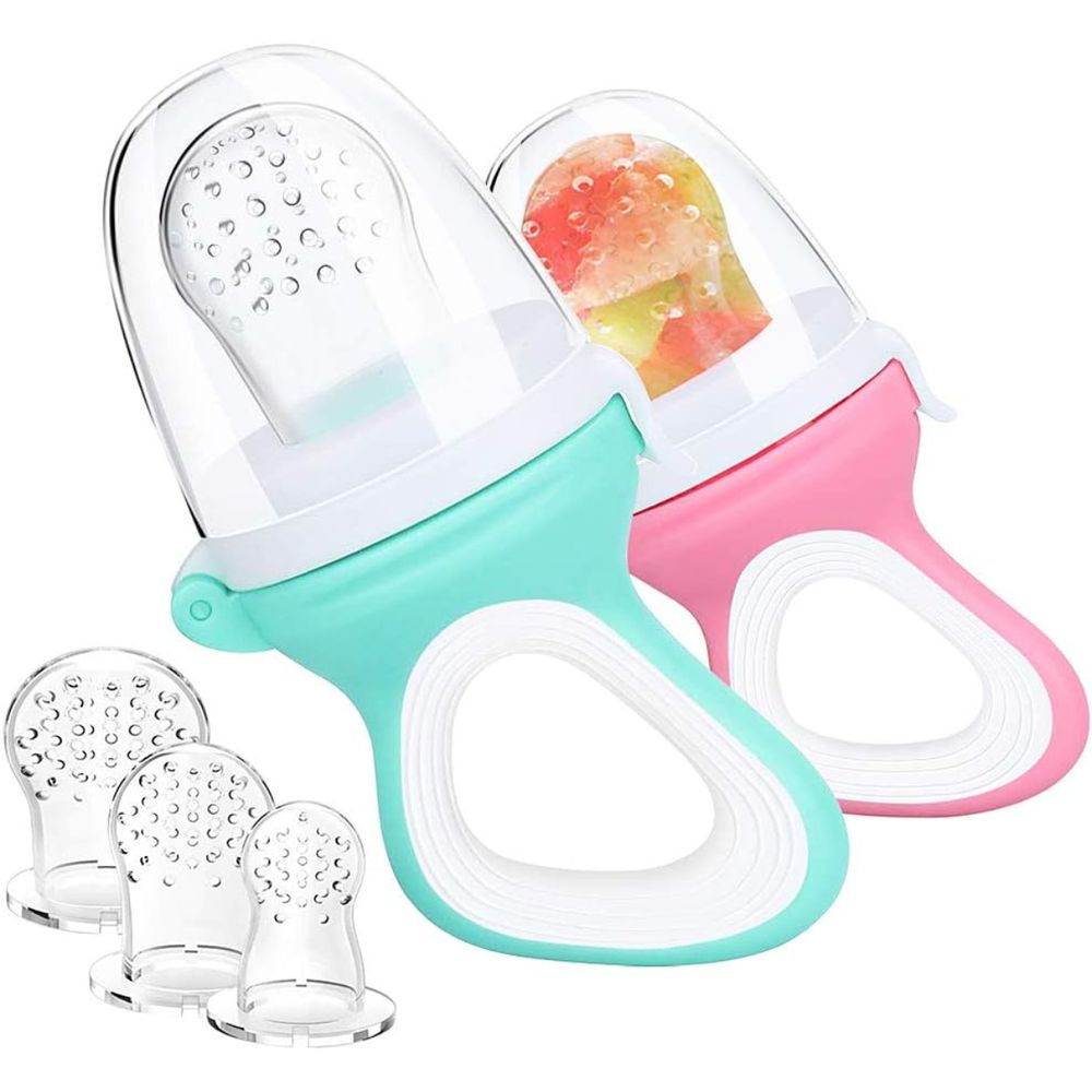 Little Angel Baby Fruit Feeder Silicone Pacifier 3M - Green/White