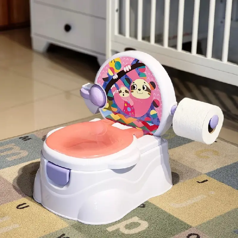 Little Angel Baby Potty Seat Training Toilet Chair With Lid - Pink