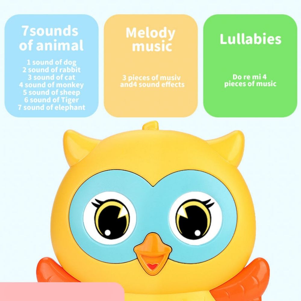 ليتل أنجل - لعبة بومة موسيقية صغيرة مع أضواء وأصوات - أصفر