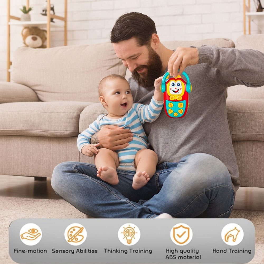 ليتل أنجل - لعبة هاتف موسيقية كرتونية لطيفة للأطفال - أصفر