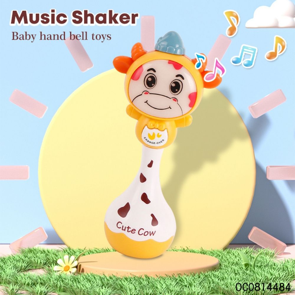 ليتل أنجل - لعبة خشخيشة موسيقية للأطفال - بقرة لطيفة