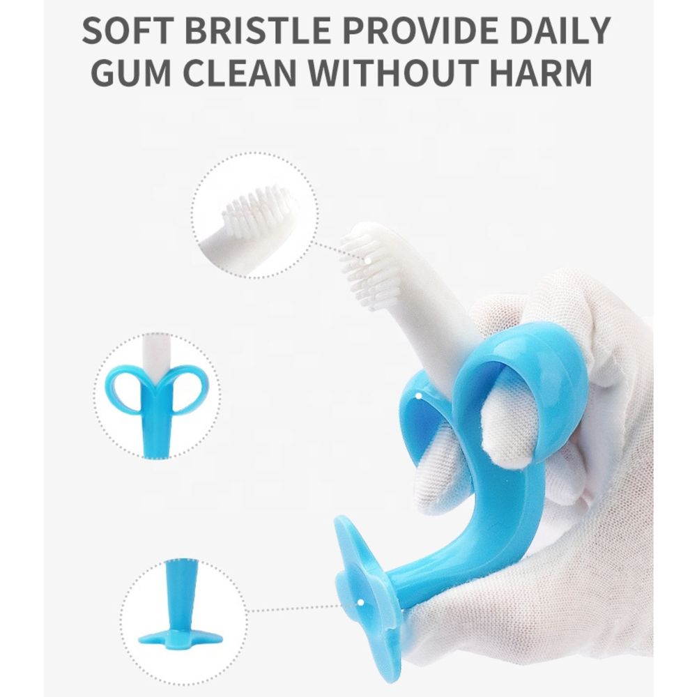 Little Angel Baby Silicone Teether & Training Toothbrush - Multicolor