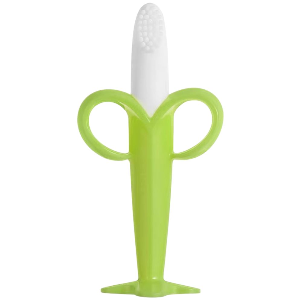 ليتل أنجل - عضاضة سيليكون للأطفال وفرشاة أسنان تدريب - متعددة الألوان