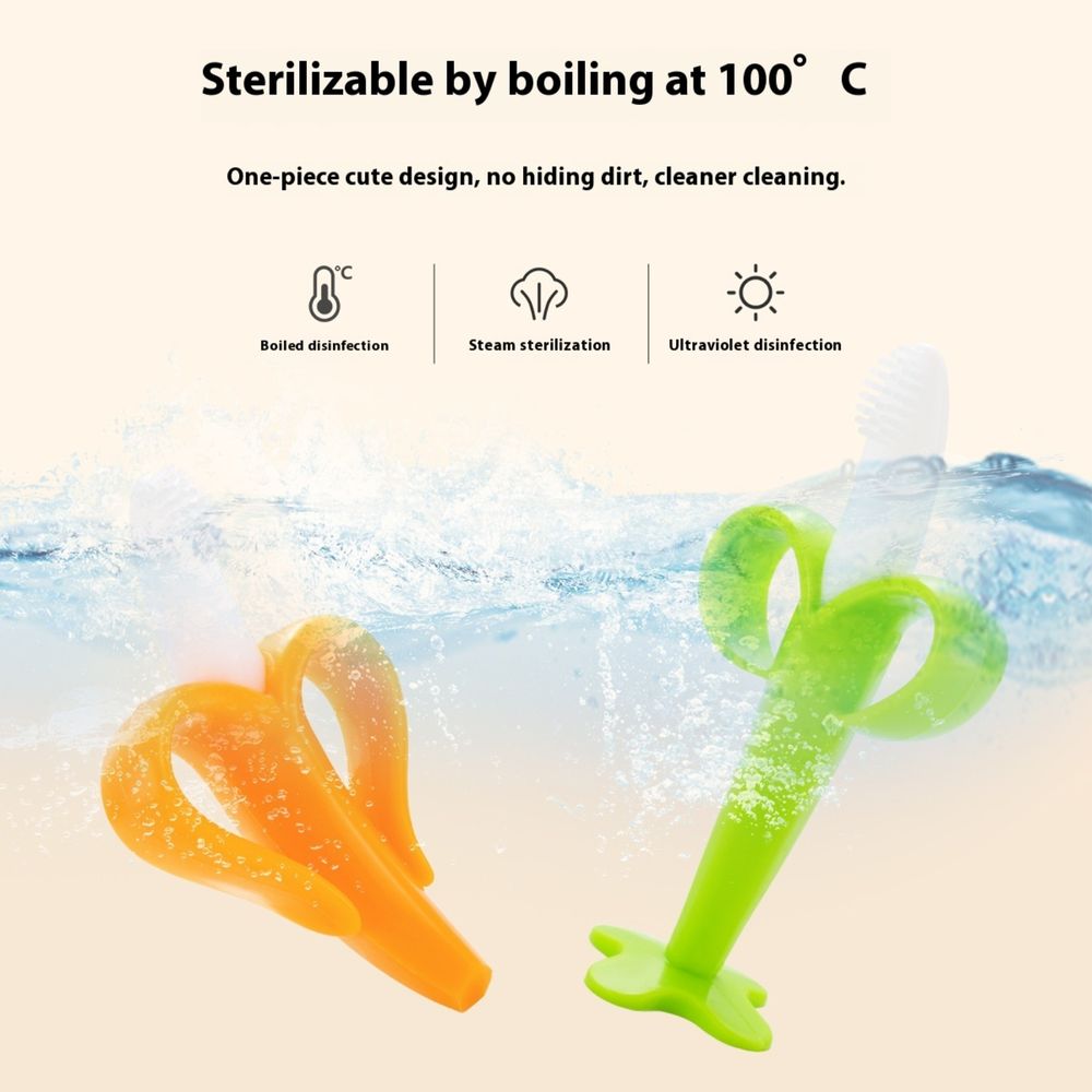 ليتل أنجل - عضاضة سيليكون للأطفال وفرشاة أسنان تدريب - متعددة الألوان