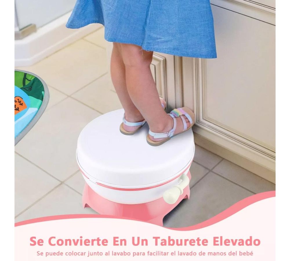 Little Angel Kids Potty Chair 3-In-1 Training Seat With Lid - Pink