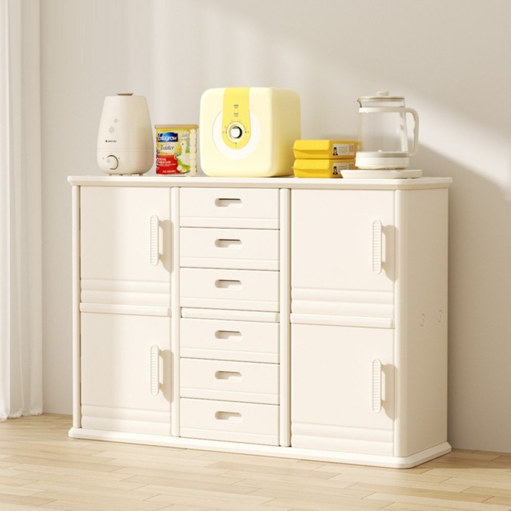 Little Angel Baby Nursery Organizer Cabinet With Drawers & Large Shelves - Beige