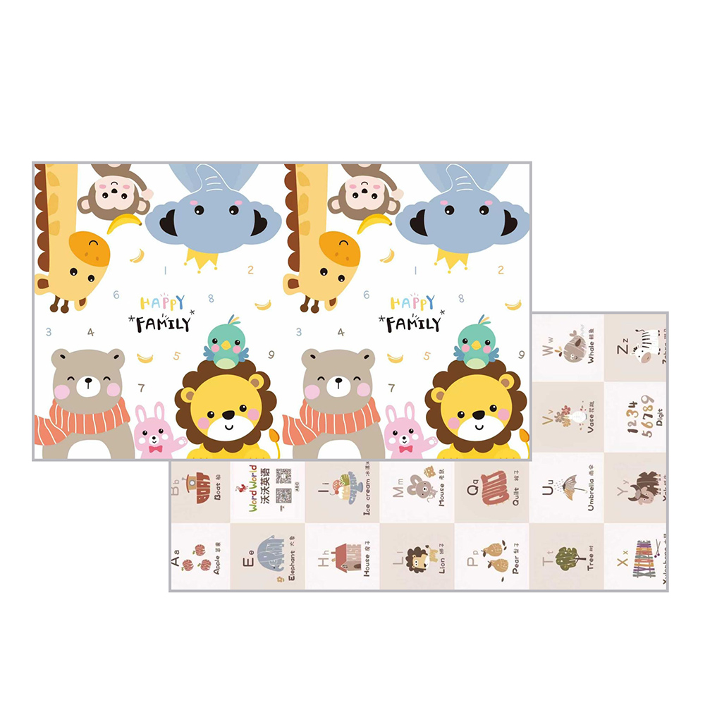 Little Angel - Baby Reversible Floor Play Mat - Happy Family