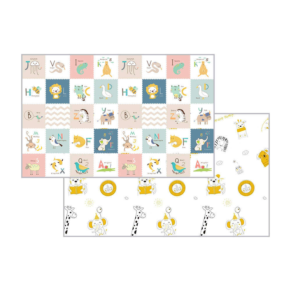 Little Angel - Baby Reversible Floor Play Mat - Alphabet Safari