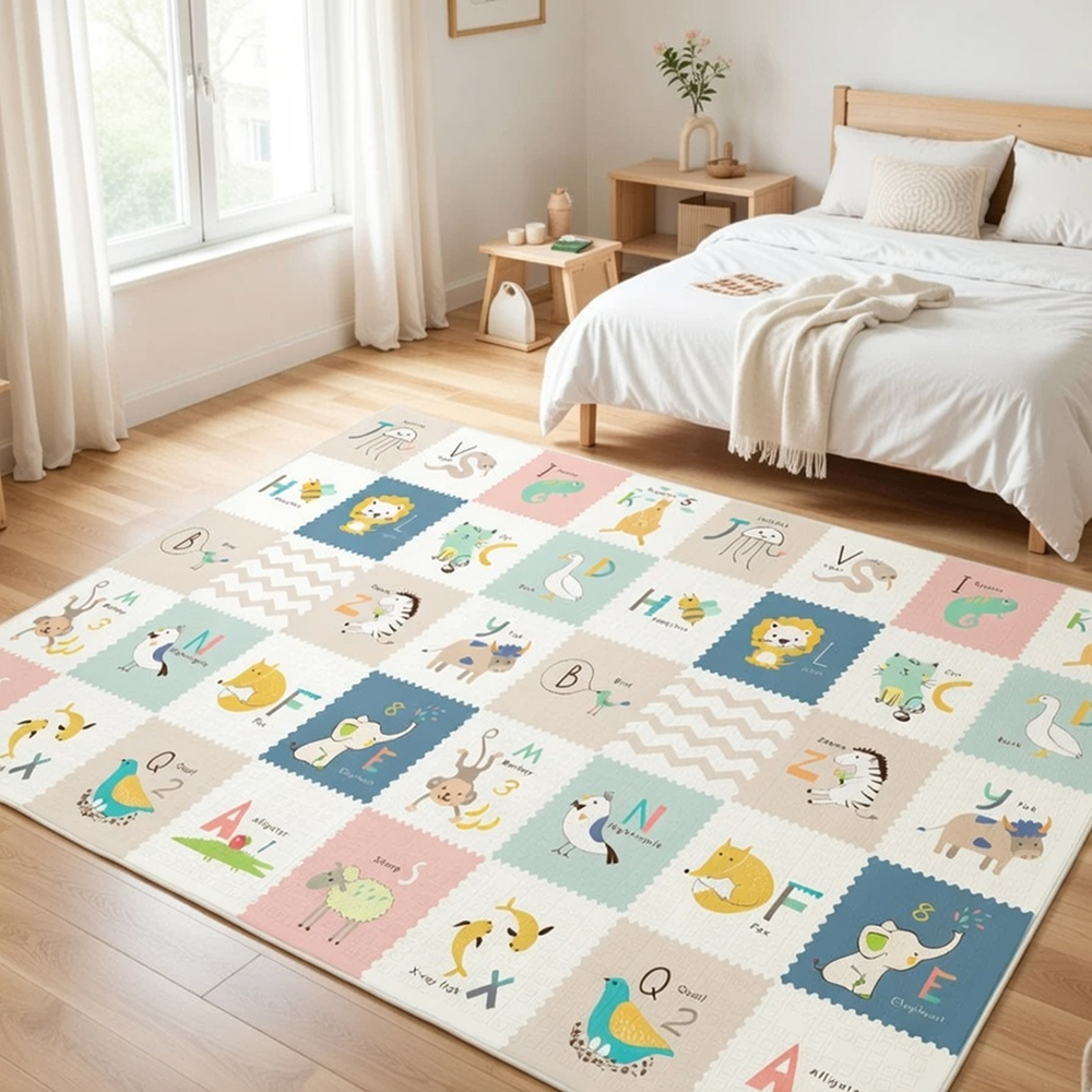Little Angel - Baby Reversible Floor Play Mat - Alphabet Safari