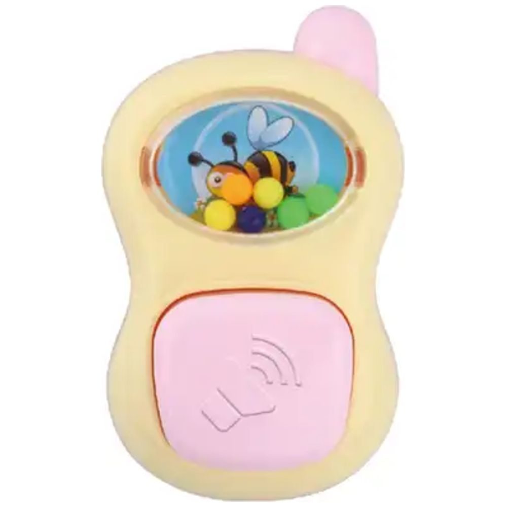 Huanger - Baby Mobile Phone Rattle Toy With Bee Design-Pink