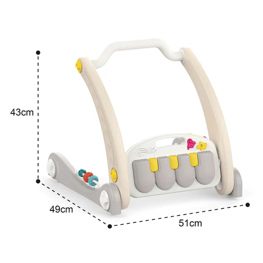 هوانجر - سجادة لعب للأطفال مع مشاية تعليمية مع موسيقى - رمادي