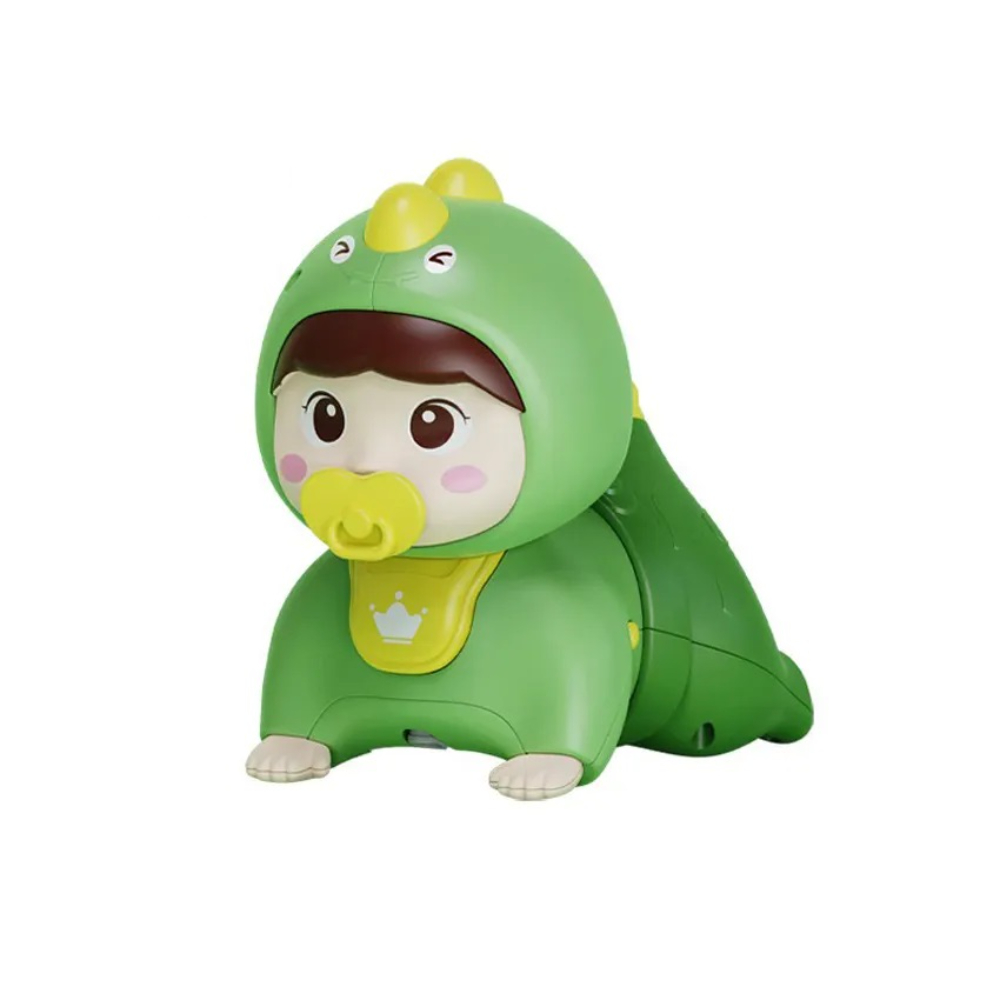 Huanger - Baby Crawling Doll Toy With Music & Lights - Green