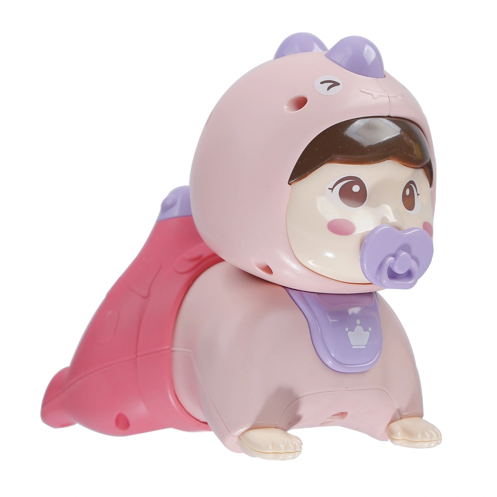 هوانجر - دمية زحف للأطفال مع موسيقى وأضواء - وردي