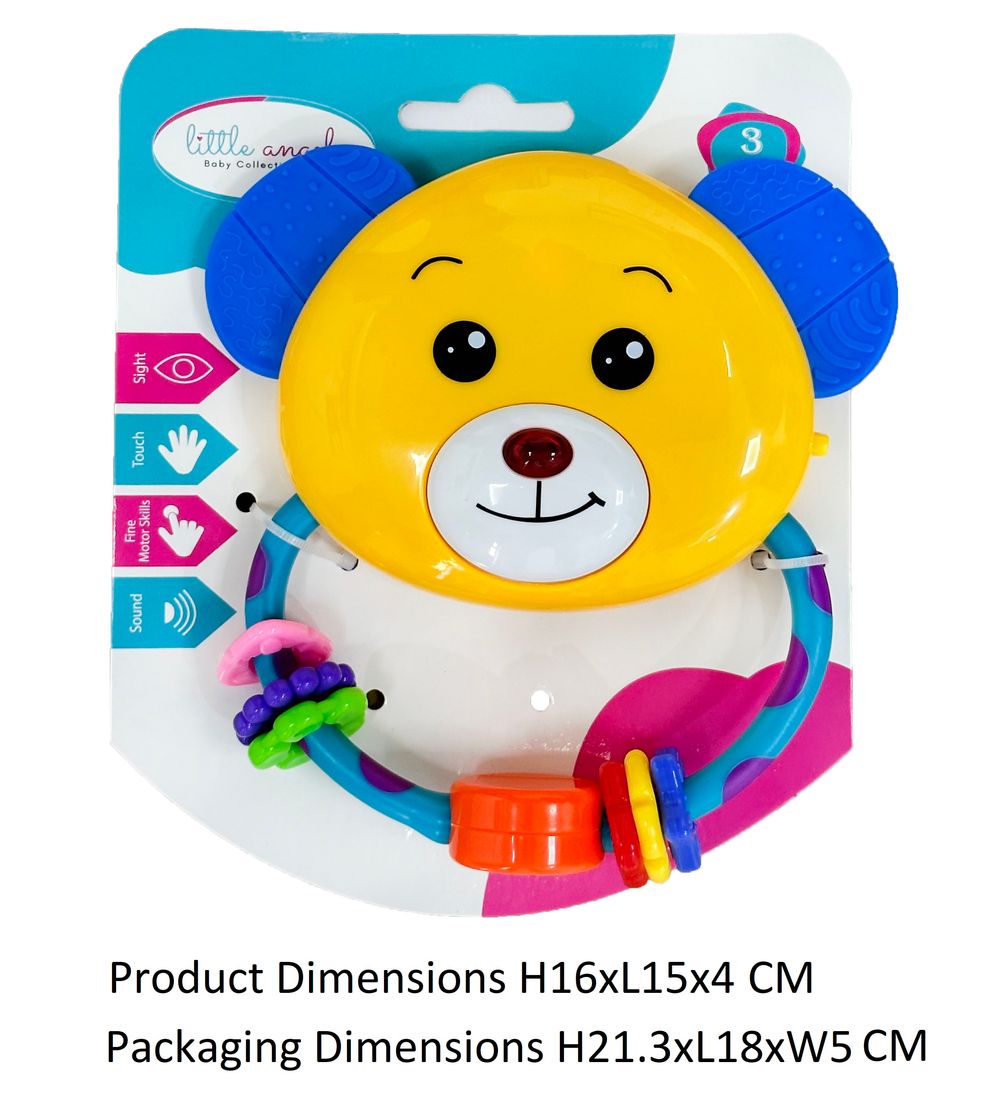 ليتل انجل - لعبة خشخيشة للأطفال - أصفر