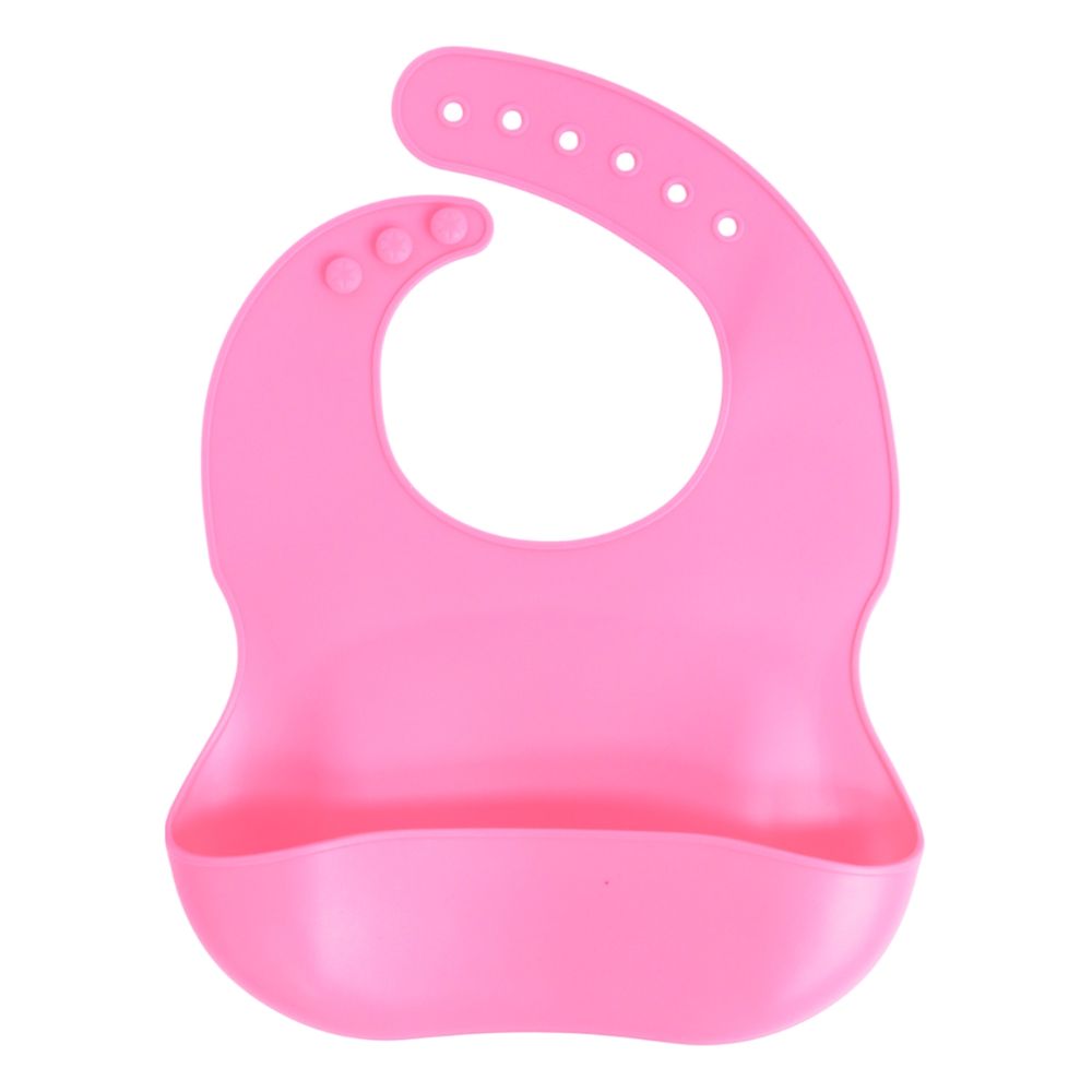 ليتل انجل - مريلة أطفال سيليكون للرضّع - وردي فاتح/وردي داكن