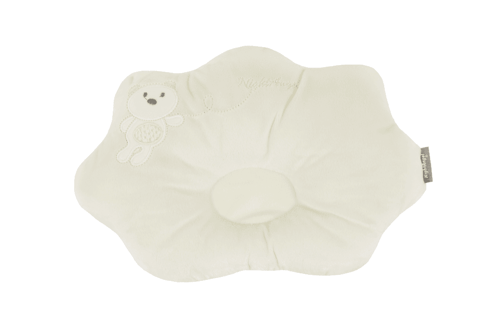 نايت أنجل - وسادة وسادة بير كلاود للأطفال حديثي الولادة - دعم للرأس والرقبة المسطحين - كريمي