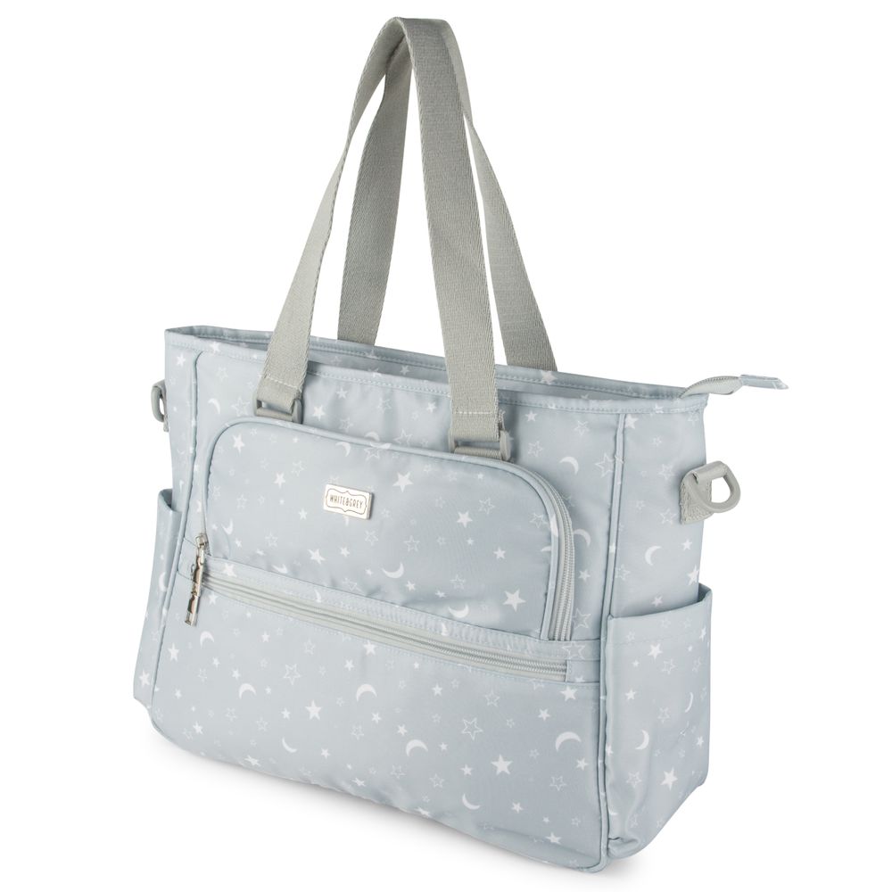 وايت آند غراي - شنطة حفاضات أطفال  مع حصيرة تغيير - ليلة مرصعة بالنجوم