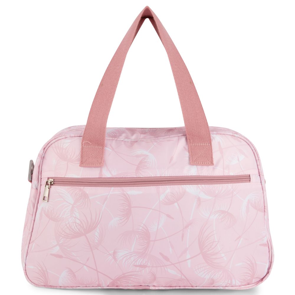 White&Grey - Baby Diaper Bag With Changing Mat - Blush Feather Pink