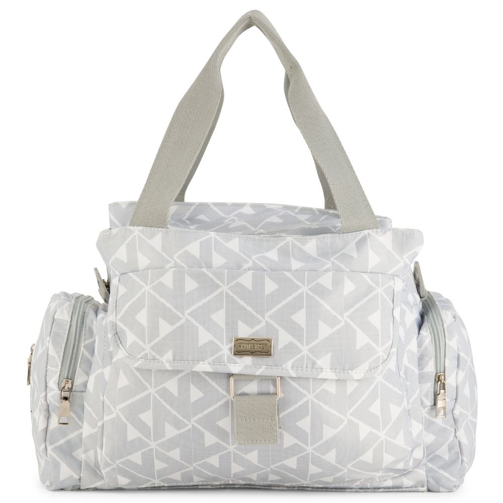 وايت آند غراي - شنطة حفاضات أطفال  مع حصيرة تغيير - مثلثات نوردية