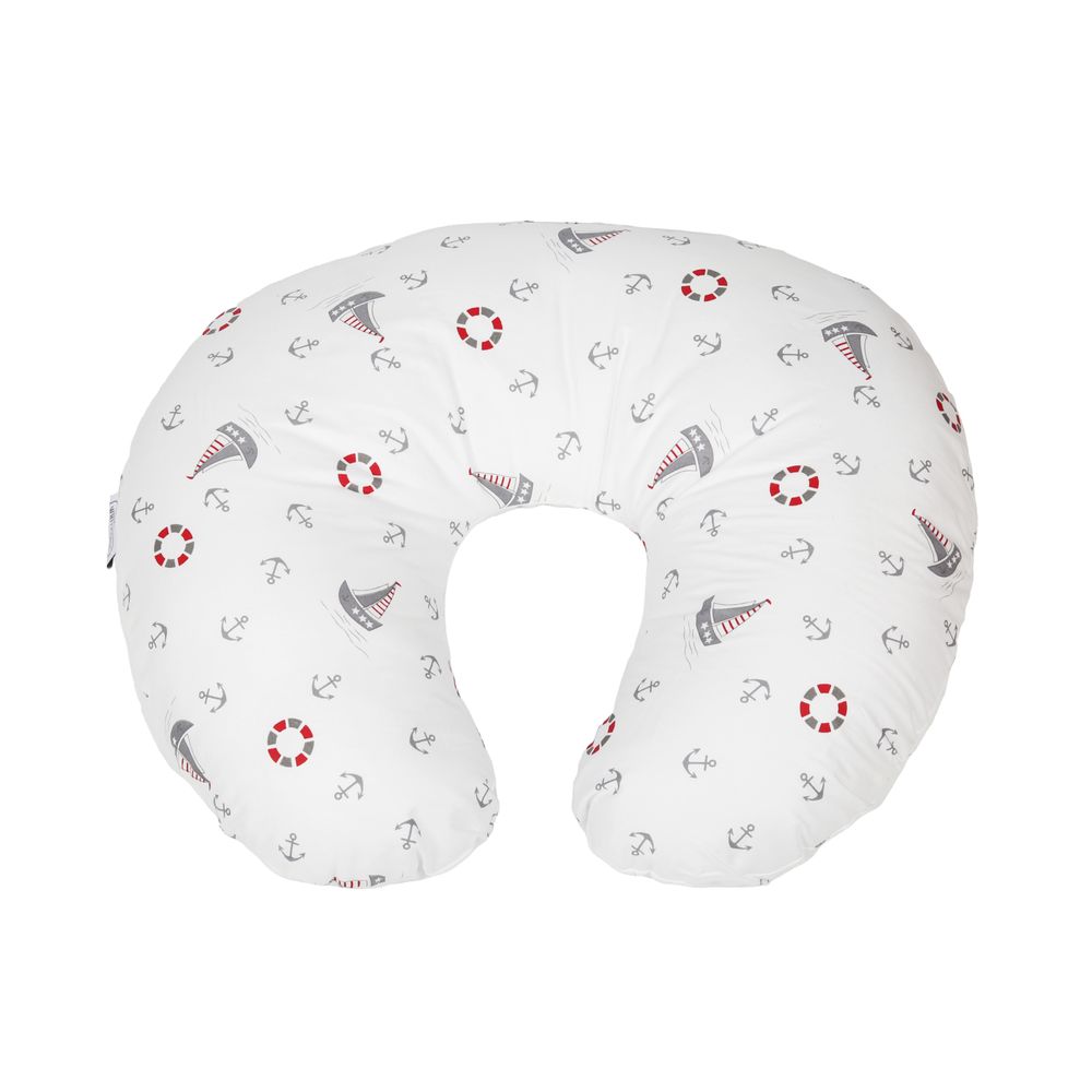 White & Grey - Breastfeeding Pillow - Boat
