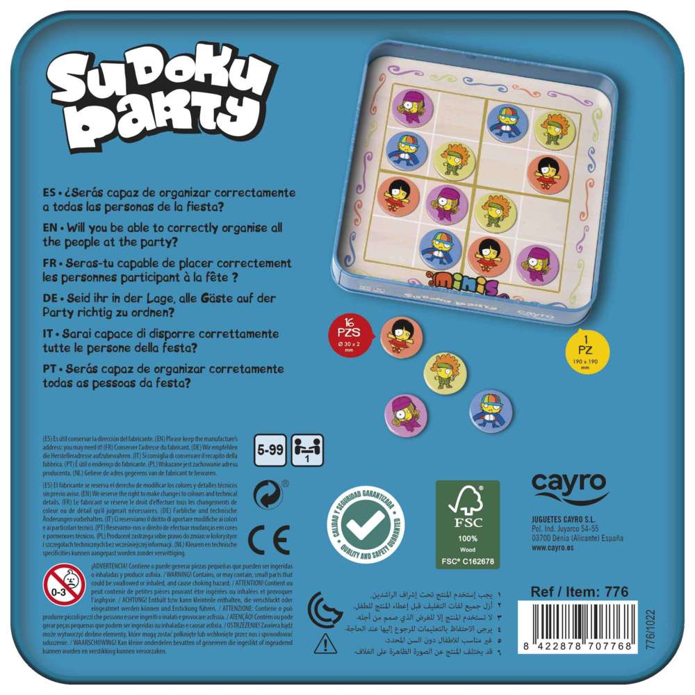 Cayro - Sudoku Party Board Game - 16 Pcs