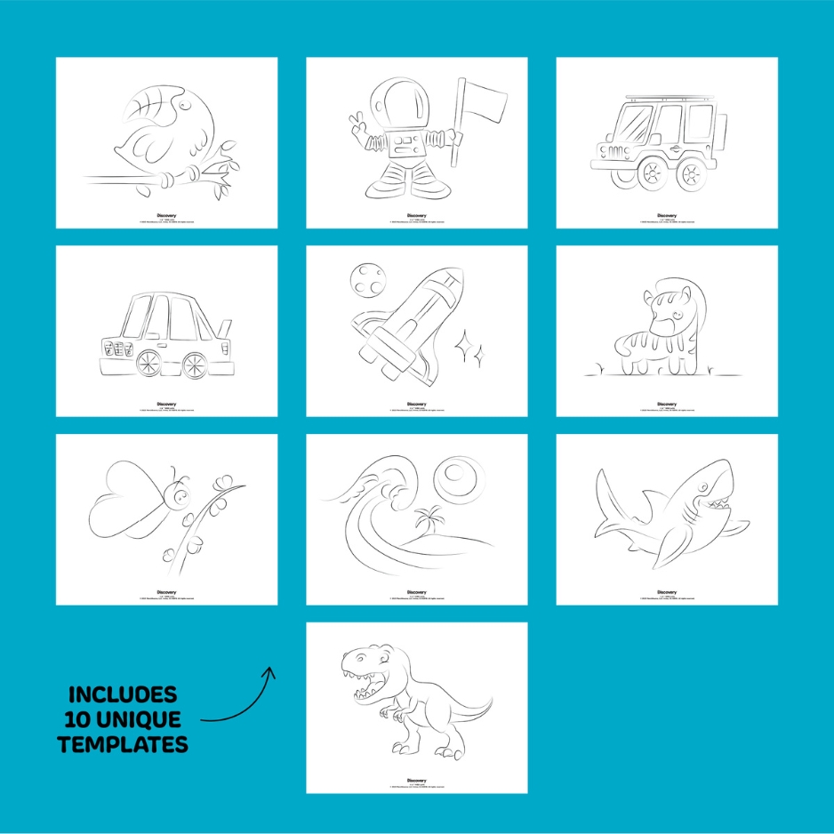ديسكفري - لوح رسم وتتبع مضيء للأطفال