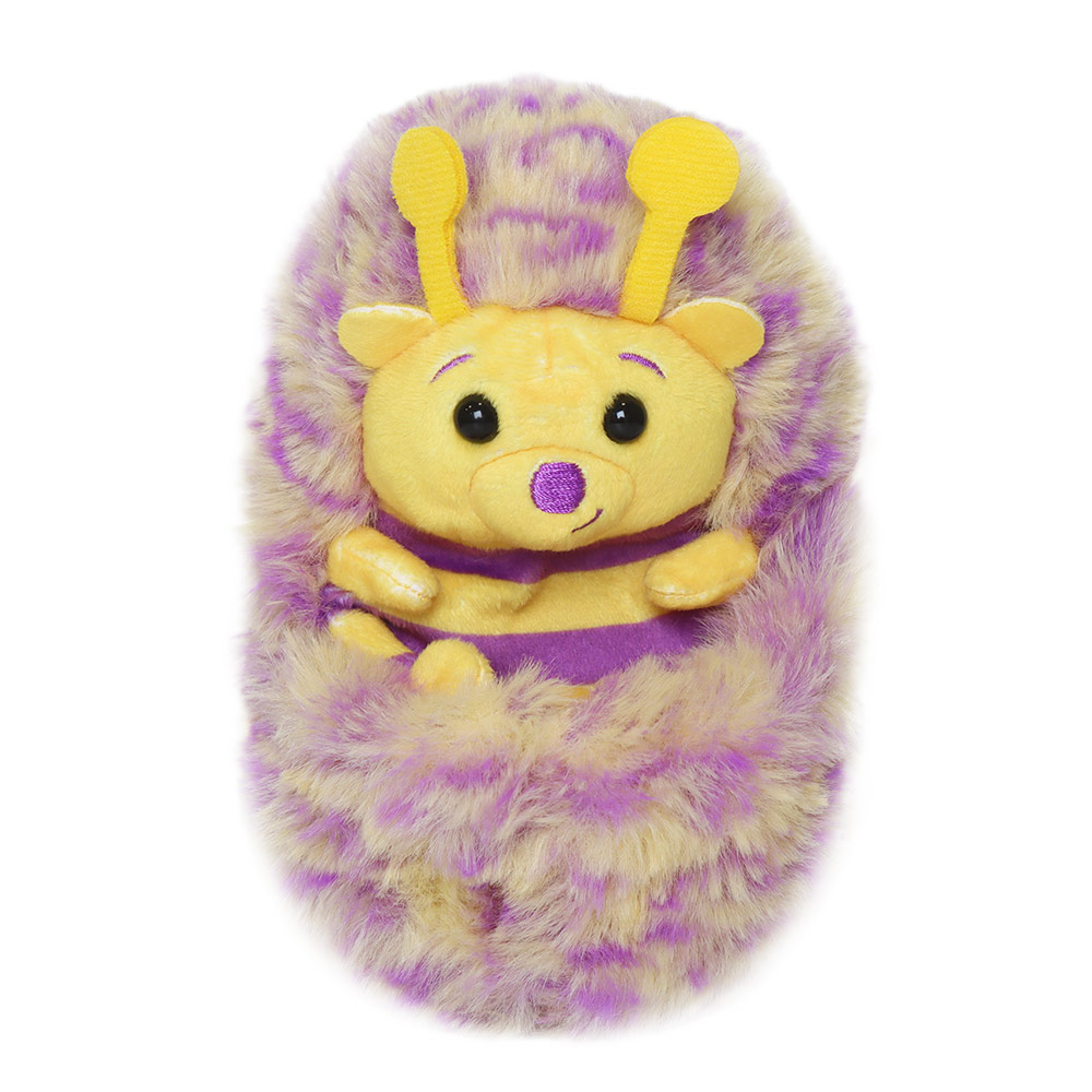 Golden Bear - Curlimals Buzzle The Bee Interactive Soft Toy - YelloWithPurple - 14cm