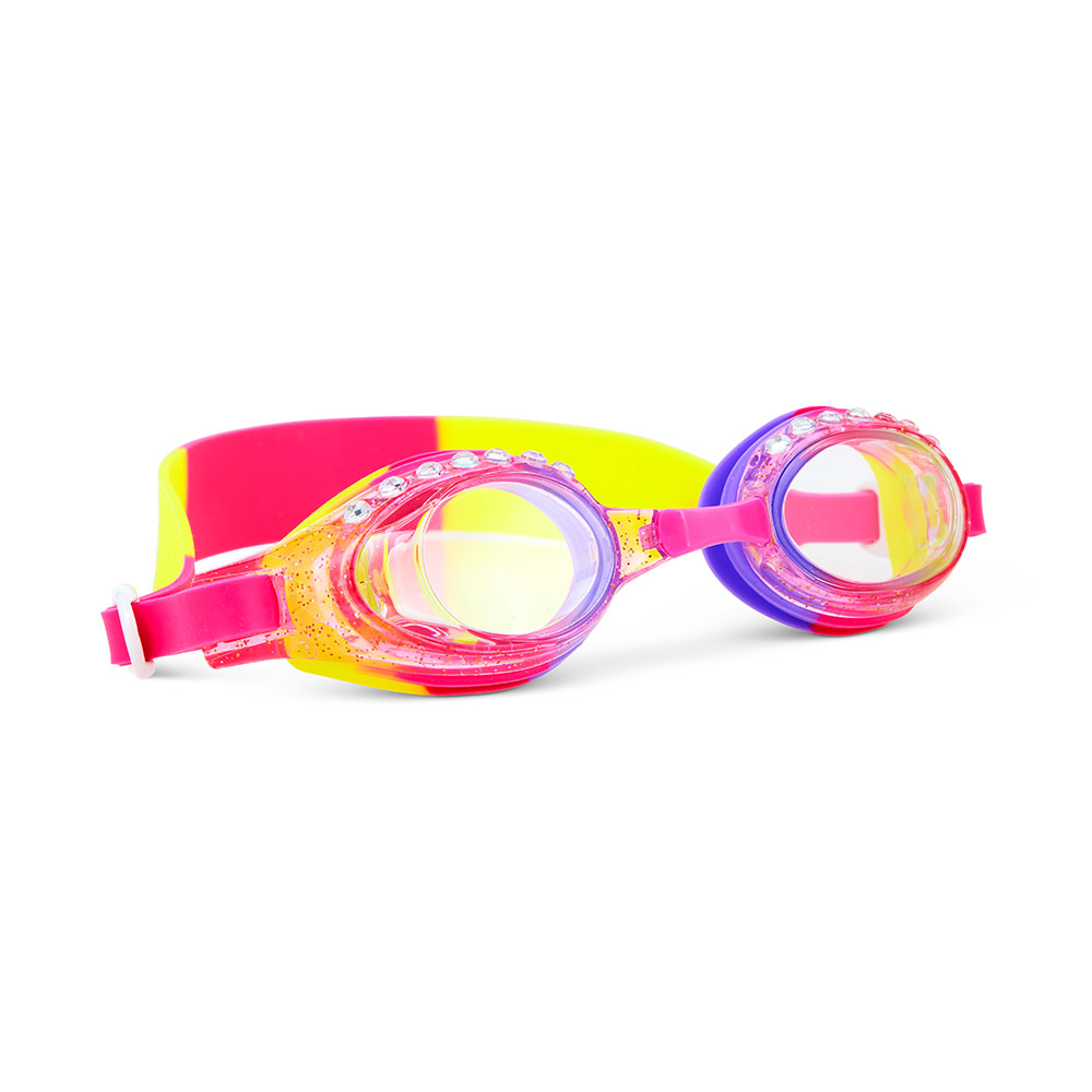 بلينغ تو أو - نظارة سباحة أكواتيود جليتر للأطفال - بنفسجي مرصع بأحجار الراين