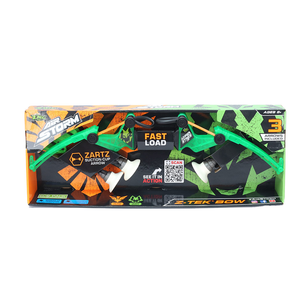 مجموعة قاذفة القوس Z-Tek من Zing - Air Storm - أخضر