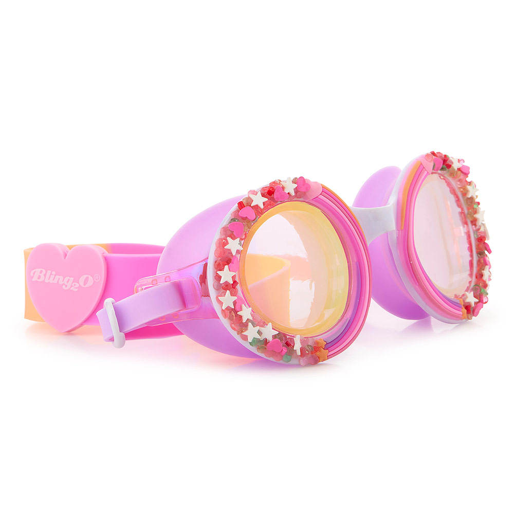 Bling2o - Cupcake Sprinkles Swim Goggles For Kids - Pink Berry