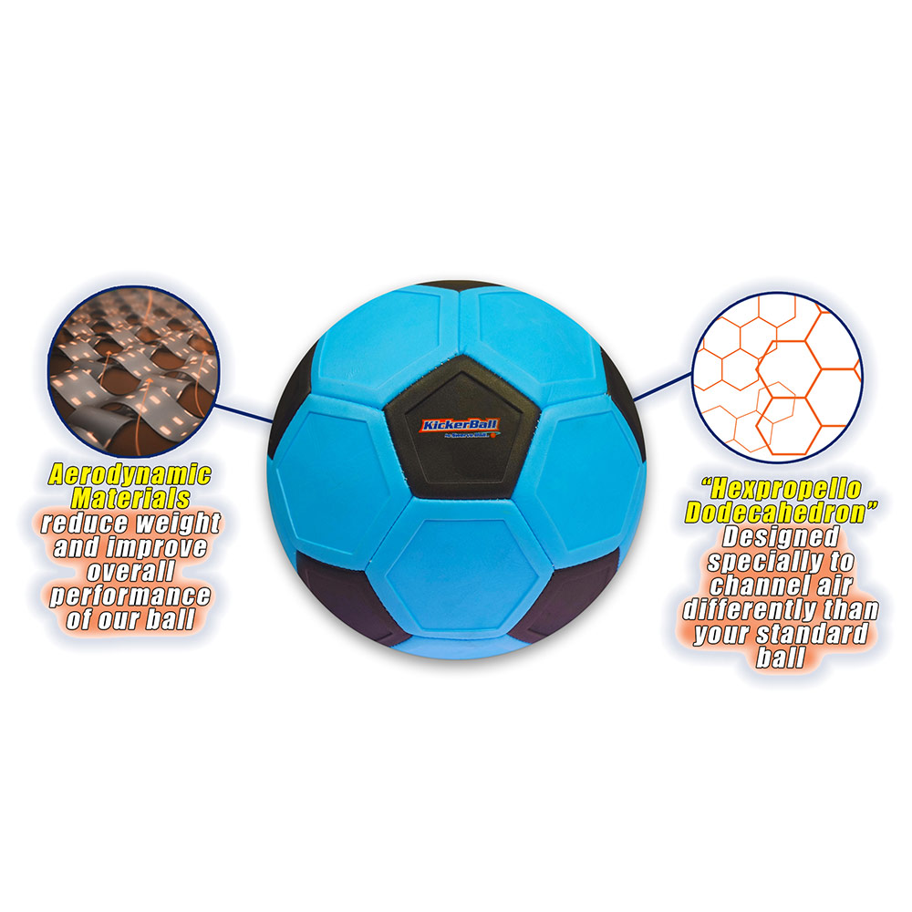 Kickerball - Curve And Swerve Football Toy - Blue