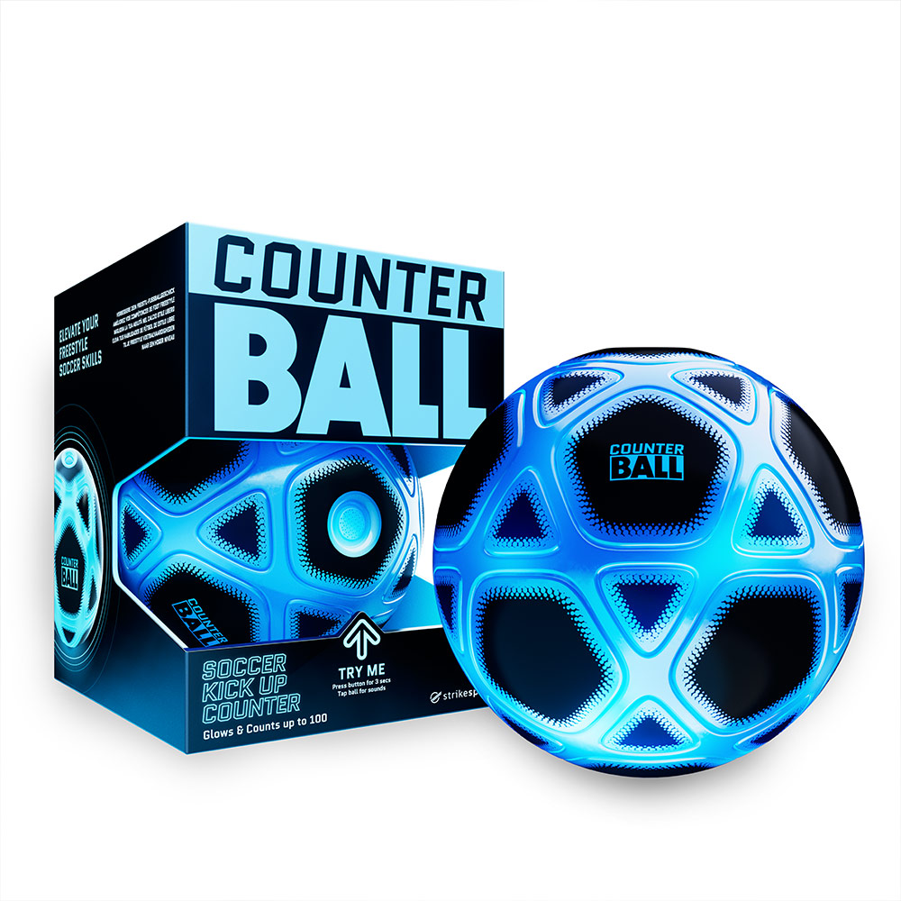 Golden Bear Strikesphere Smart Glow Counter Soccer Ball - Blue
