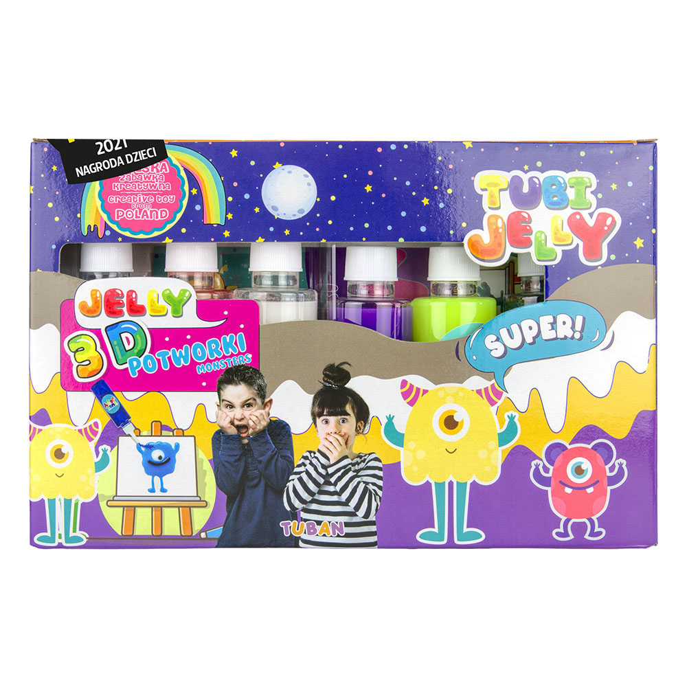 Tuban - Tubi Jelly Set With 6 Colors - Monsters