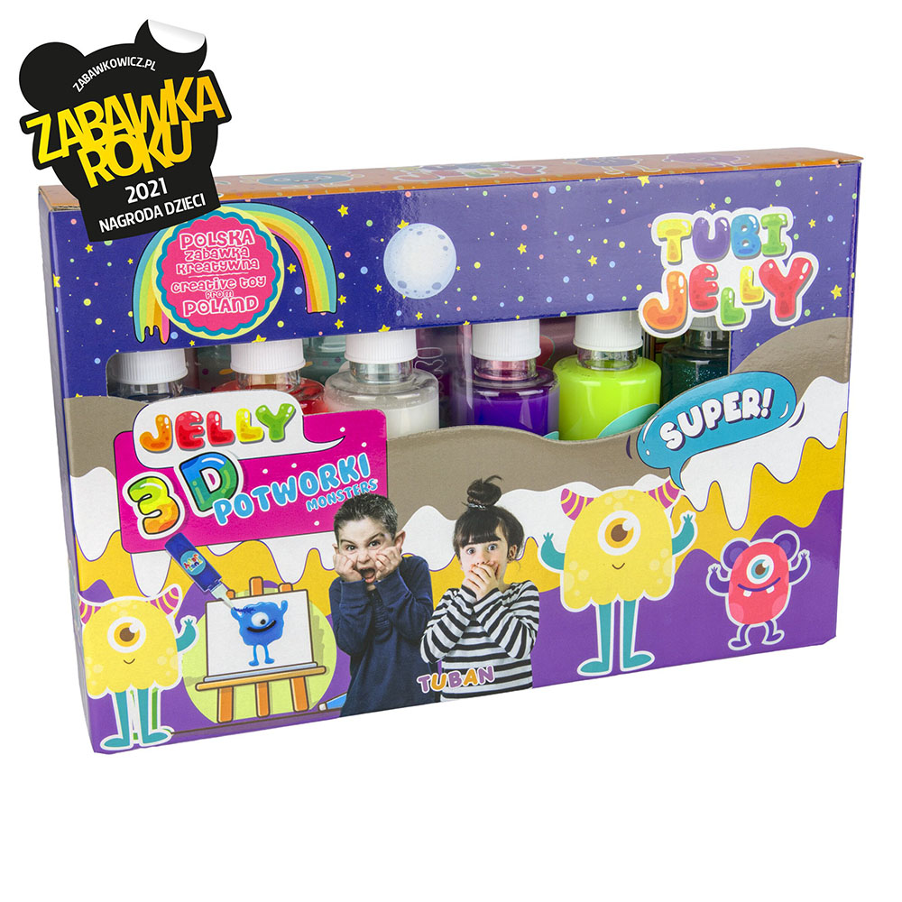 Tuban - Tubi Jelly Set With 6 Colors - Monsters