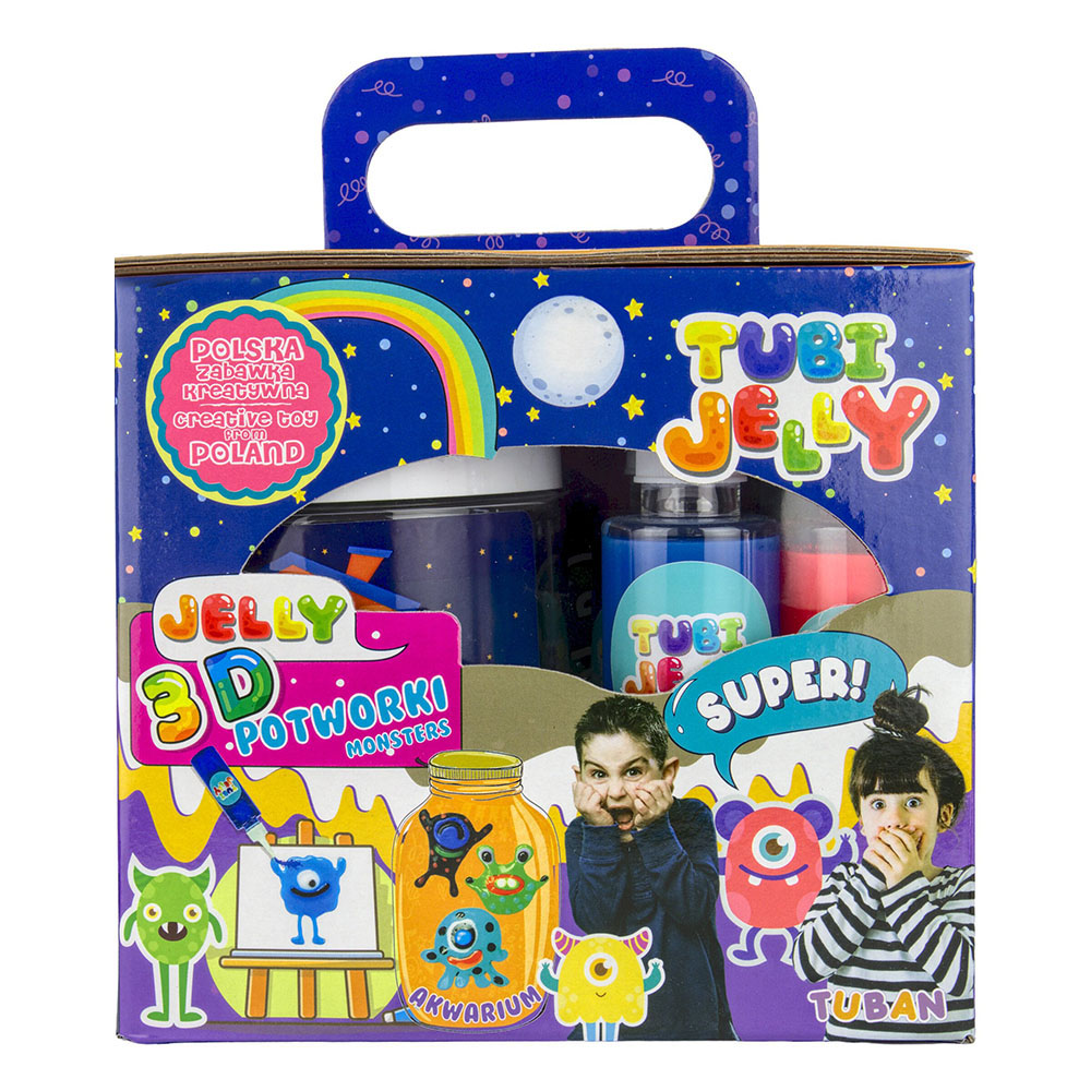 Tuban - Tubi Jelly Set With 6 Colors & Small Aquarium - Monsters