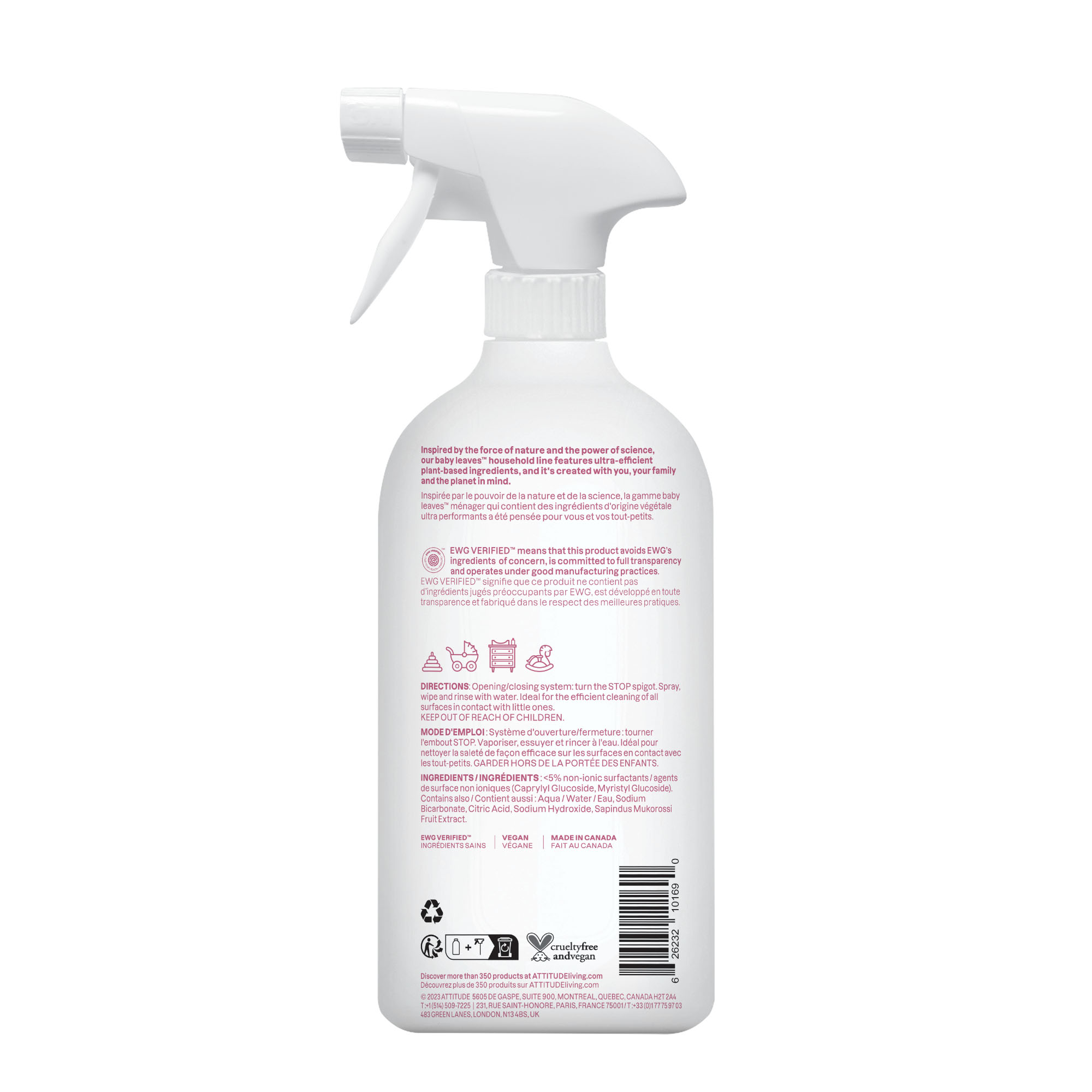 Attitude - Little Ones Toy & Surface Cleaner - 800ml