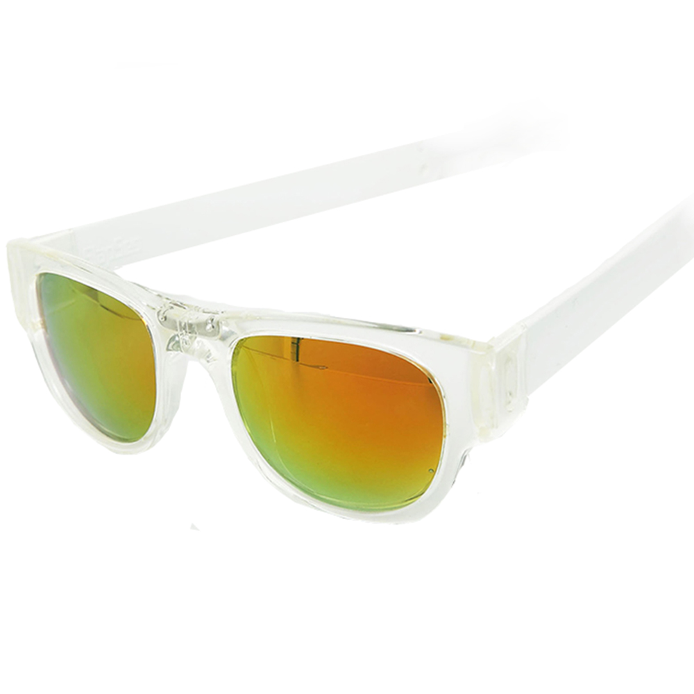 نظارة شمس قابلة للطي، إطار شفاف وعدسات متعددة الألوان من ماركة سلاب سي