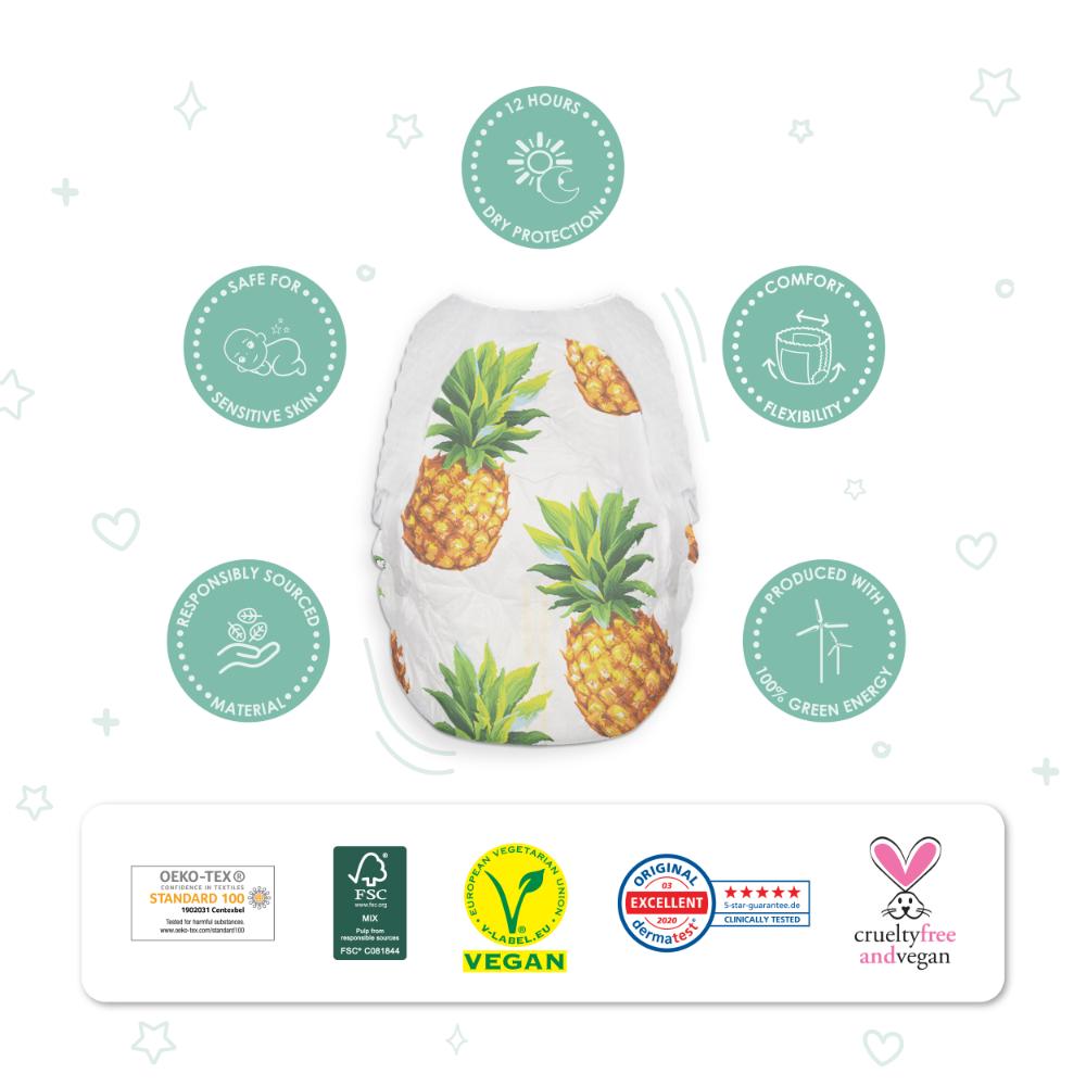 Pureborn - Daydreams Diaper Pants - Size 5 - 12-17 kg - 80 Count- Assorted Print