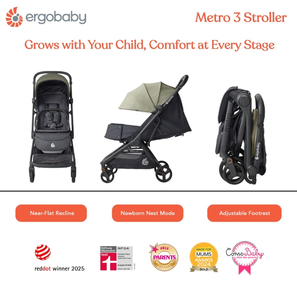 Ergobaby Metro 3 Stroller - Soft Olive