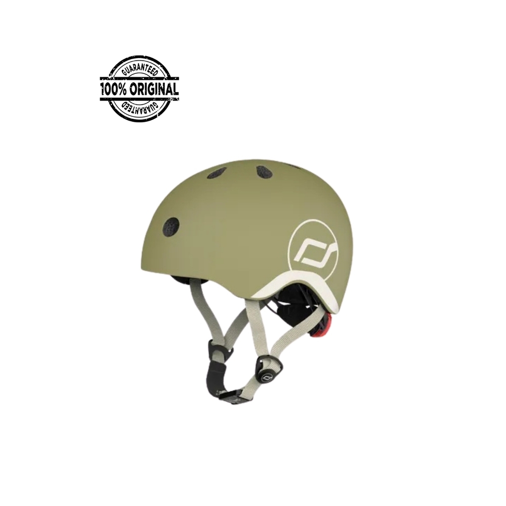 سكوت & رايد - خوذة أمان قابلة للتعديل للرضع - زيتي - صغير جدًا إلى صغير
