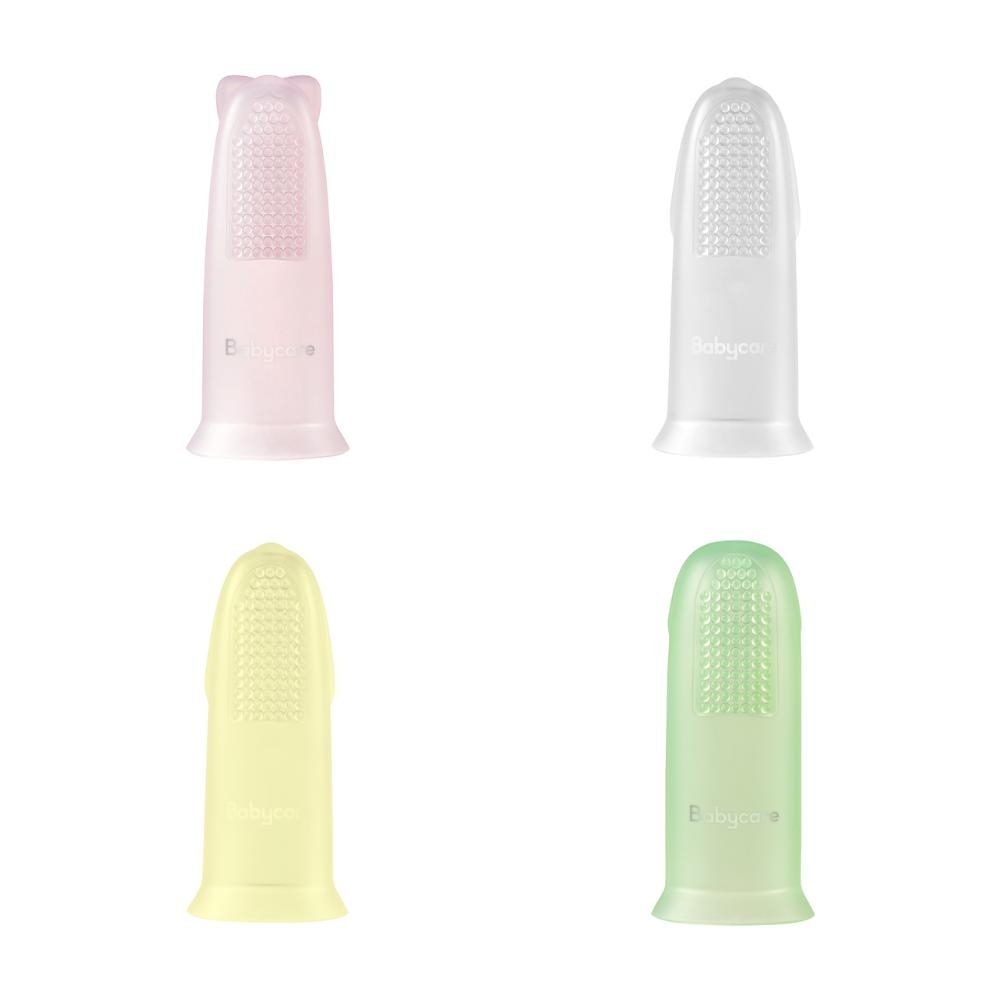 Babycare - Tiny Teeth Finger Toothbrush - Color May Vary - Pack of 2