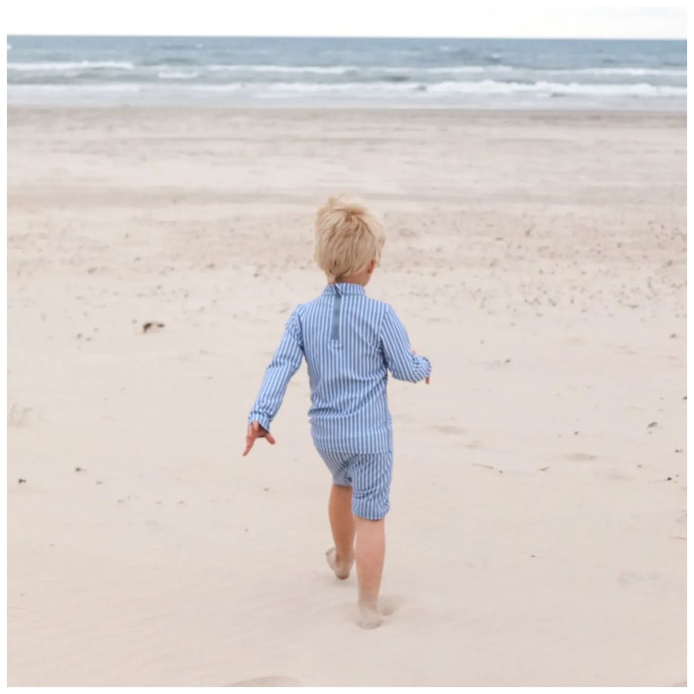 فانيلا كوبنهاغن - ملابس سباحة مقاومة للأشعة فوق البنفسجية - أزرق مخطط