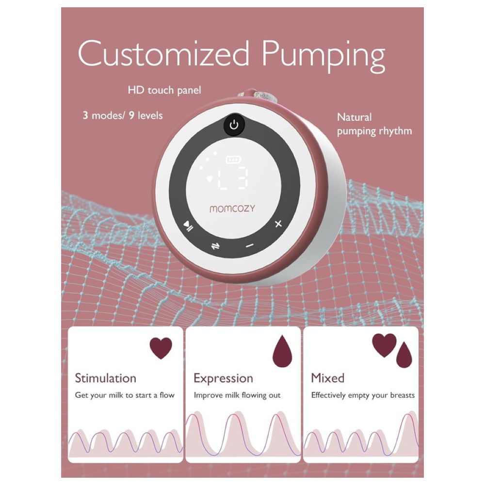 Momcozy - Hands-Free Double Electric Breast Pump V1 - White